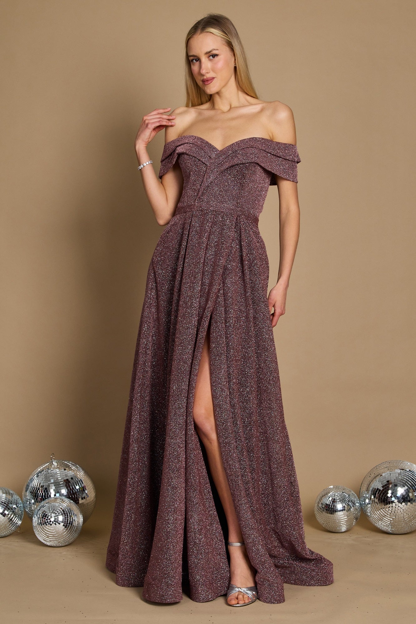 Vestido de Fiesta F-45 Viviana- Eggplant
