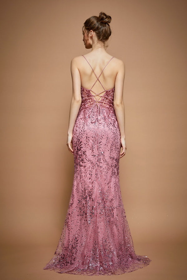 Vestido de Fiesta F-155 Marfil