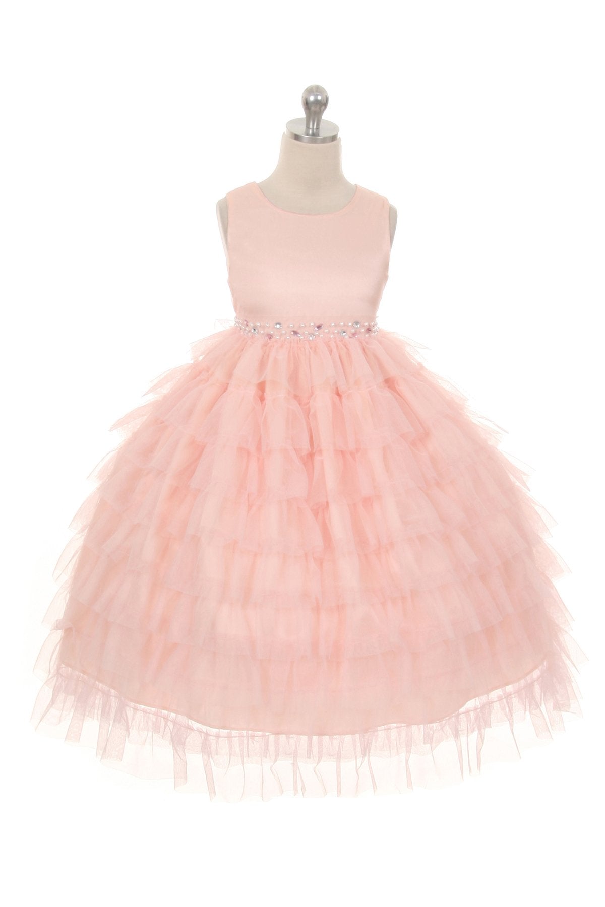 Vestido de Nina Flecos Peach