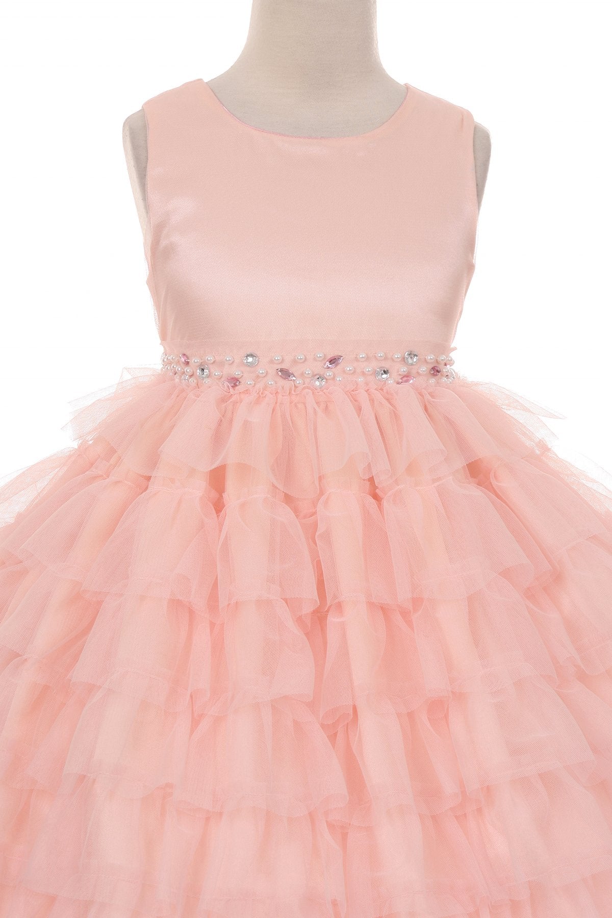 Vestido de Nina Flecos Peach