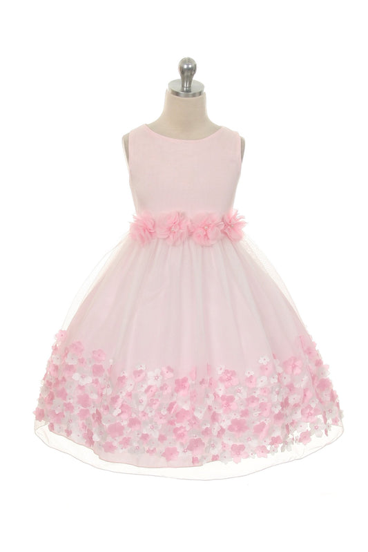 Vestido de Niña -10  Tulipan-Rosa Talla 2 (Express)